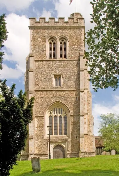Photo of St Etheldreda's Church, a church near Hatfield, Hertfordshire, eastern England.