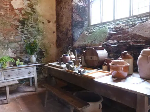 Photo of Compton Castle, a castle near Cockington, Devon, south west England.