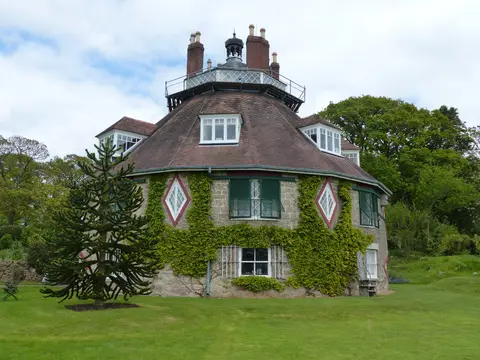 Photo of A la Ronde, a house & garden near Topsham, Devon, south west England.