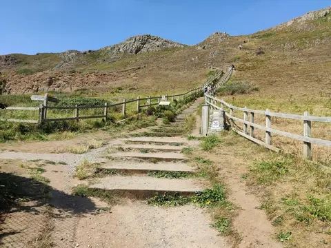 Photo: Brean Down, a viewpoint near Weston-super-Mare, Somerset, south west England.