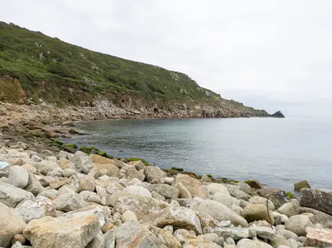 Photo of Lamorna Cove, a cove near Mousehole, Cornwall, south west England.