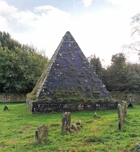 Photo of Fuller's Pyramid, a folly near Burwash in the High Weald, East Sussex, south east England.