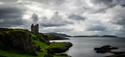 Photo of Gylen Castle, Kerrera, a ruined castle near Oban, Argyll and Bute, the Scottish Highlands and Islands.