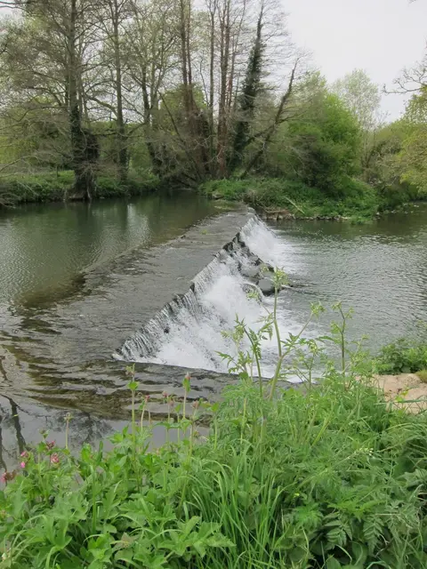 Photo of River Frome at Farleigh Hungerford, a swimming spot near Iford, Somerset, south west England.