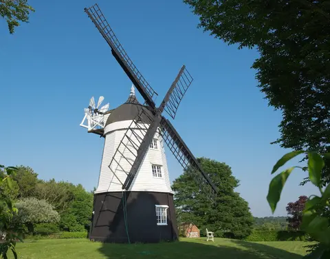 Photo of Cobstone Windmill, a windmill near Turville in the Chilterns, Buckinghamshire, south east England.