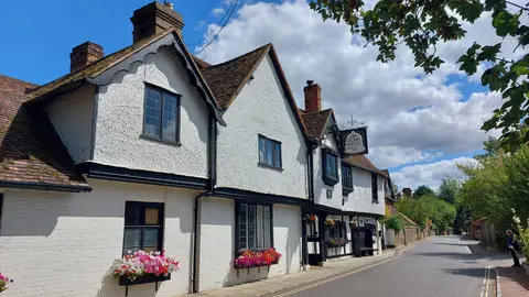 Photo of The Olde Bell, a pub near Hurley, Berkshire, south east England.