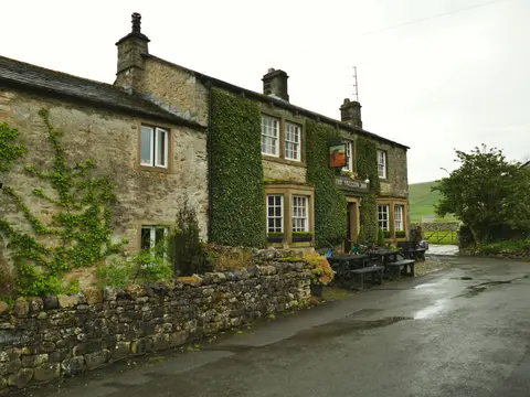 Photo of The Falcon Inn, a pub near Arncliffe in the Yorkshire Dales, North Yorkshire, northern England.