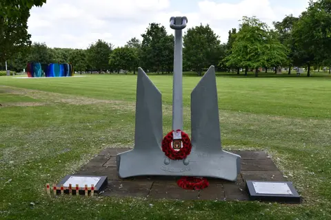 Photo of National Memorial Arboretum, a garden near Alrewas, Staffordshire, central England.