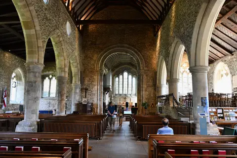 Photo of Holy Trinity, Bosham, a church in Chichester Harbour, West Sussex, south east England.