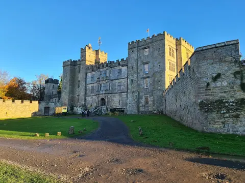 Photo of Chillingham Castle, a castle near Chatton, Northumberland, north east England.