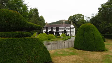 Photo of Plas Newydd, a garden near Llangollen in the Clwydian Range & Dee Valley, Denbighshire, north Wales.