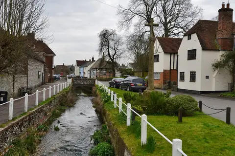 Photo of East Meon, a village in the South Downs, Hampshire, south east England.
