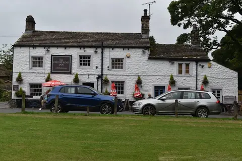 Photo of The Fountaine Inn, a pub near Linton in the Yorkshire Dales, North Yorkshire, northern England.