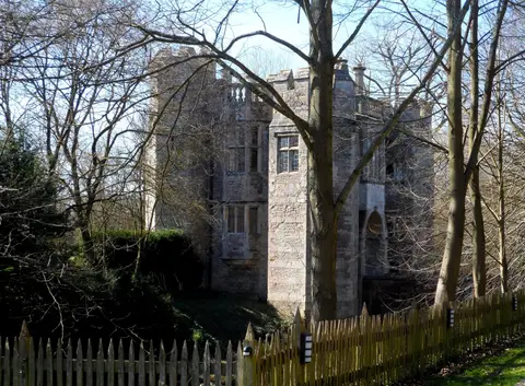 Photo of Boarstall Tower, a landmark near Brill, Buckinghamshire, south east England.