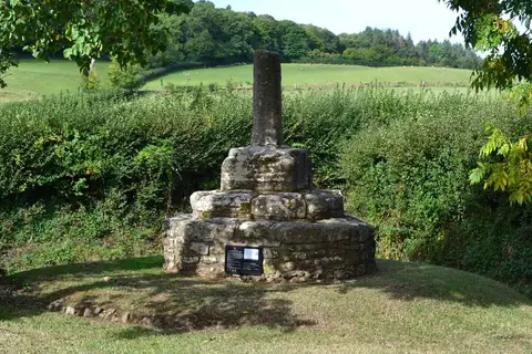 Photo of Dunster Butter Cross, a landmark in Exmoor, Somerset, south west England.