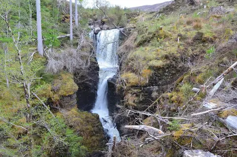 Photo of Victoria Falls, a waterfall near Poolewe in the Wester Ross, Highland, the Scottish Highlands and Islands.
