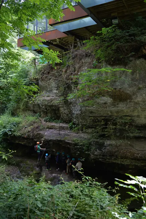 Photo of How Stean Gorge, a gorge near Lofthouse in Nidderdale, North Yorkshire, northern England.
