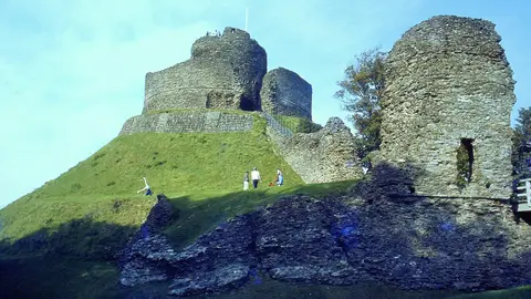 Photo of Launceston Castle, a ruined castle near Altarnun, Cornwall, south west England.
