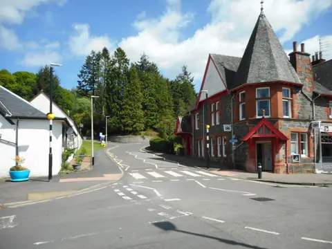 Photo of Aberfoyle, a village in Loch Lomond & The Trossachs, Stirling, central Scotland.