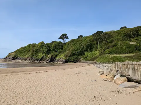Photo of Porthluney, a swimming spot near Portloe, Cornwall, south west England.