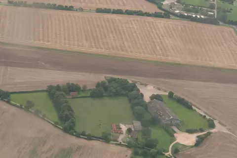 Photo of Monksthorpe Chapel, an ancient site near Spilsby, Lincolnshire, central England.