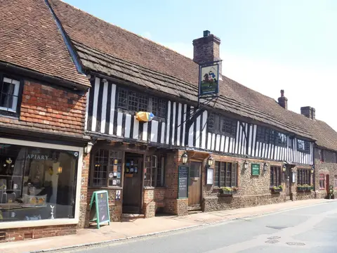 Photo of Alfriston, a village in the South Downs, East Sussex, south east England.
