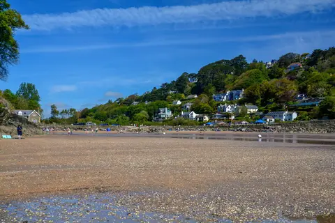 Photo of Salcombe North Sands, a swimming spot in Devon, south west England.
