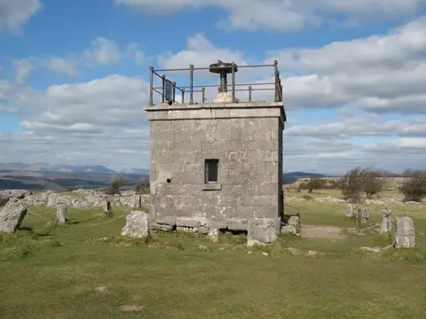 Photo of Hampsfell Hospice, a folly near Lindale in the Lake District, Cumbria, north west England.