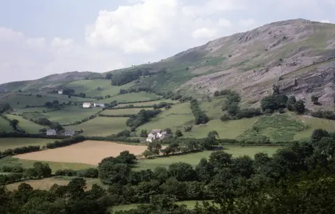 Photo of Black Mountains, a Site of Special Scientific Interest near Capel-y-ffin in Bannau Brycheiniog, Herefordshire, central England.