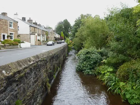 Photo of Sabden, a village in the Forest of Bowland, Lancashire, north west England.