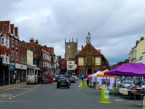 Photo of Marlborough, a village in the North Wessex Downs, Wiltshire, south west England.