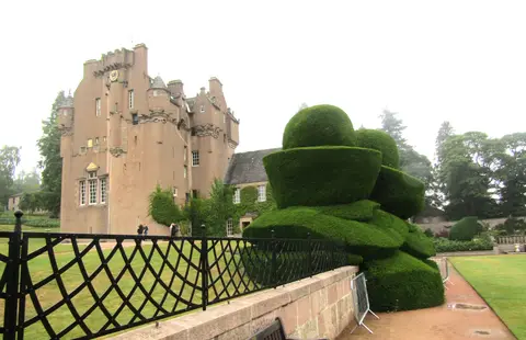 Photo of Crathes Castle Garden, a garden near Banchory, Aberdeenshire, north east Scotland.