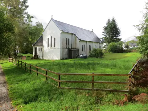 Photo of St Paul's Episcopal Church, Kinlochleven, a church in Ben Nevis and Glen Coe, Highland, the Scottish Highlands and Islands.
