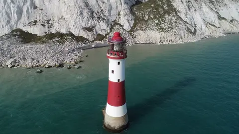 Photo of Beachy Head Lighthouse, a lighthouse near East Dean in the South Downs, East Sussex, south east England.