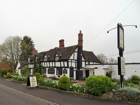 Photo of Fountain Inn, a pub near Tenbury Wells, Worcestershire, central England.