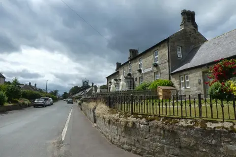 Photo of The Percy Arms, a pub near Chatton, Northumberland, north east England.