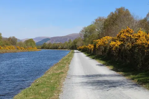 Photo along the Great Glen Canoe Trail, a long-distance trail running from Fort William to Inverness, the Scottish Highlands and Islands.