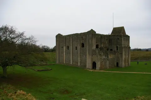 Photo of Castle Rising Castle, a ruined castle near King's Lynn, Norfolk, eastern England.