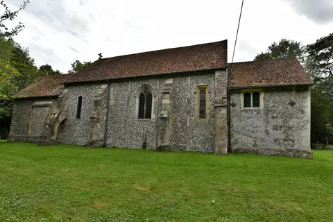Photo of St Swithun, Headbourne Worthy, a church in Hampshire, south east England.