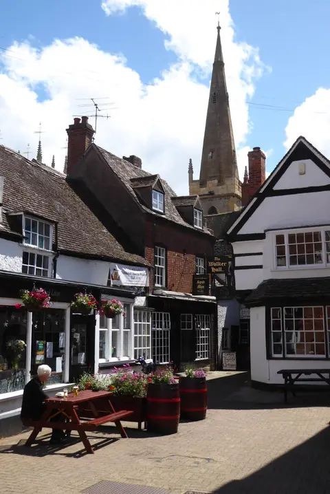 Photo of Evesham, a village in Worcestershire, central England.