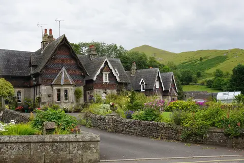 Photo of Ilam, a village in the Peak District, Staffordshire, central England.