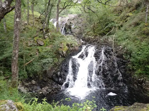 Photo of Rhaeadr Du, a waterfall near Dolgellau in Eryri, Gwynedd, north Wales.