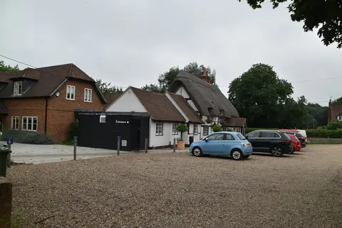 Photo of The Bottle & Glass Inn, a gastropub near Binfield Heath in the Chilterns, Oxfordshire, south east England.