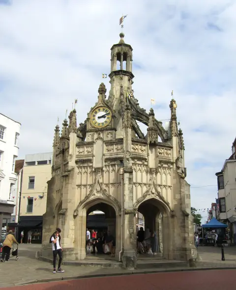 Photo of Chichester Cross, a landmark near Dell Quay, West Sussex, south east England.