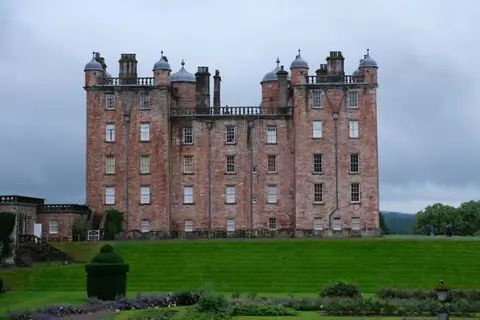 Photo of Drumlanrig Castle Gardens, a garden near Thornhill, Dumfries and Galloway, southern Scotland.
