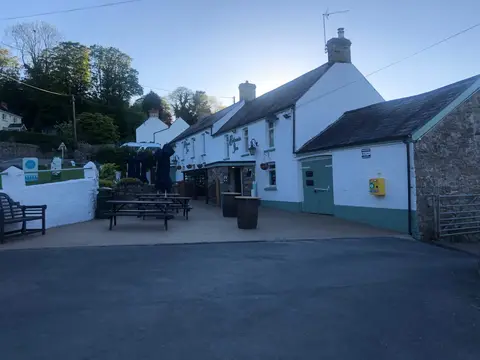 Photo of Britannia Inn, a pub near Llanmadoc in Gower, Swansea, south west Wales.