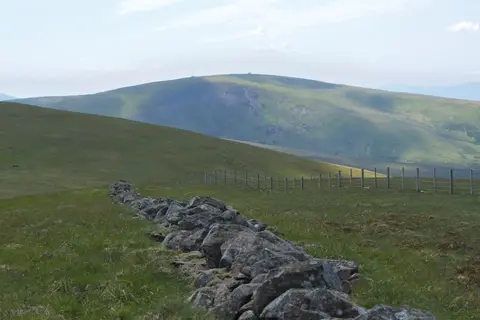 Photo: Dollar Law, an 817m hill near Stobo, the Scottish Borders, southern Scotland.