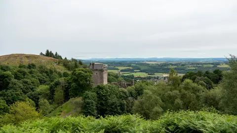 Photo of Castle Campbell, a ruined castle near Dollar, Clackmannanshire, central Scotland.