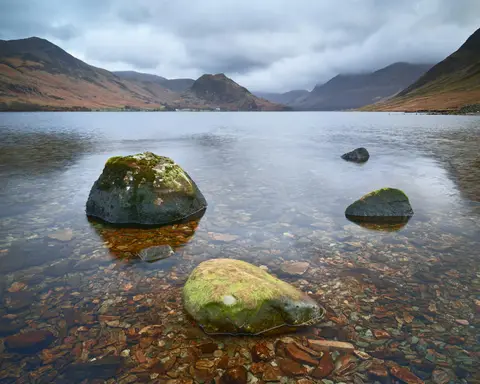 Photo of Crummock Water, a Lake near Buttermere in the Lake District, Cumbria, north west England.