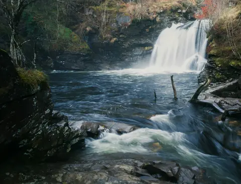 Photo of Falls of Falloch, a waterfall near Crianlarich in Loch Lomond & The Trossachs, Stirling, central Scotland.